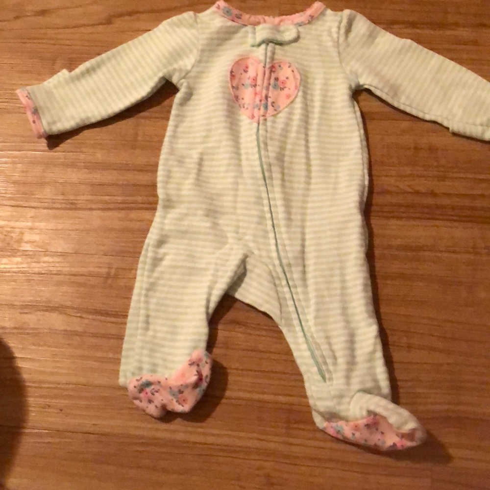 Carters striped heart onsie